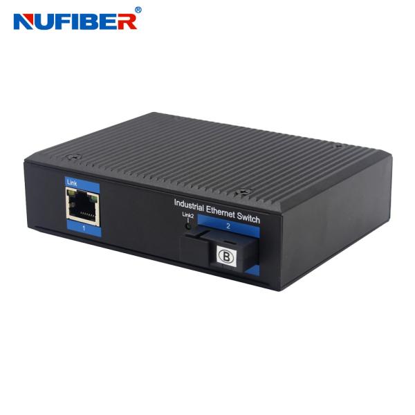 10/100M Industrial Fiber Media Converter SM bidi SC 20km 1310/1550nm -40~+85degree