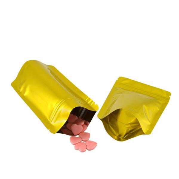 Dried Food Yellow Print Custom Resealable Pouches