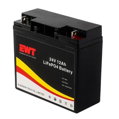 24V 12AH VRLA Lifepo4 ciclo profundo de lítio ferro fosfato