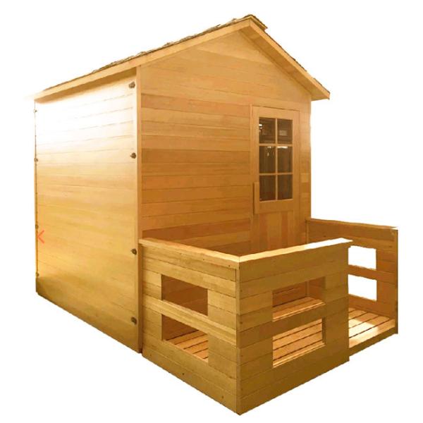 Canadian Hemlock Wood Outdoor Traditional Sauna 2 person for Backyard