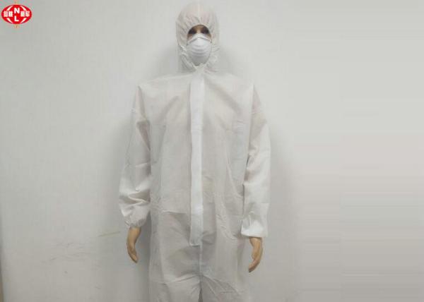Sms Breathable White Blue 50gsm 55gsm Disposable Coveralls Suit