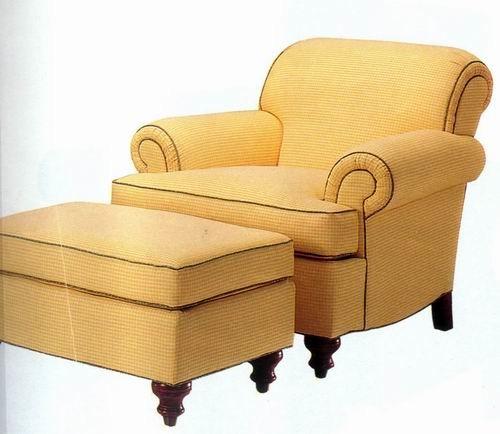 Comfortable Bedroom Arm Leisure Chair Ottoman Swivel / Navy Accent Two Arm Chaise Lounge