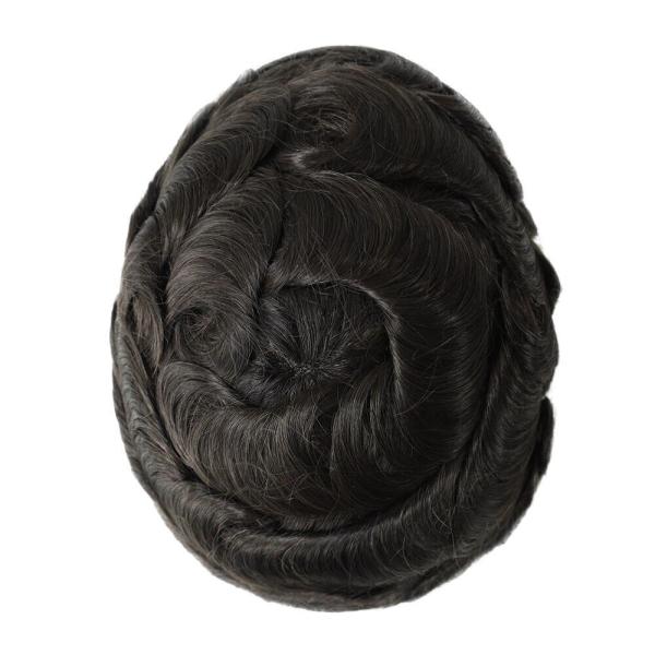 Toupee For Men Human Hair French Lace Replecement System Mono Center Medium Hair