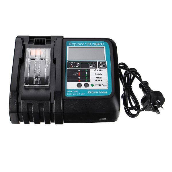 Fast Charger Compatible with Makit 14.4V 18V LXT Li-ion Batteries Replacement DC18RC Power Tool Battery Charger