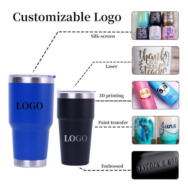 Unbreakable Eco Friendly BPA Free 30 Oz Vacuum Insulated Tumbler Skinny Double Wall Personalized Metal Tumblers Fits Most Cup Holders Rust Resistant