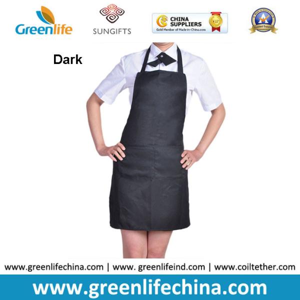 Classic black promotional plan aprons in stock ready for customized logo advertisment need