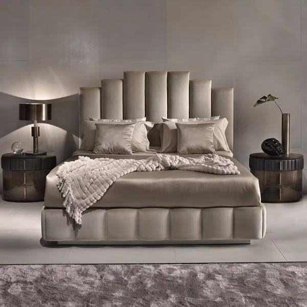 2.0x1.5m High End Modern Bedroom Sets Matted Luxury Double King Size Bed