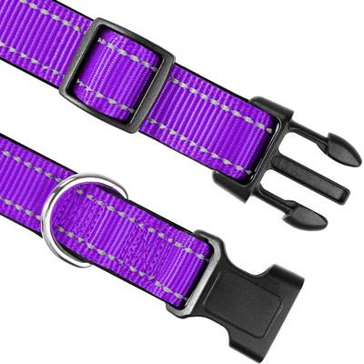 Breathable Nylon Reflective Dog Collar Multicolor Adjustable