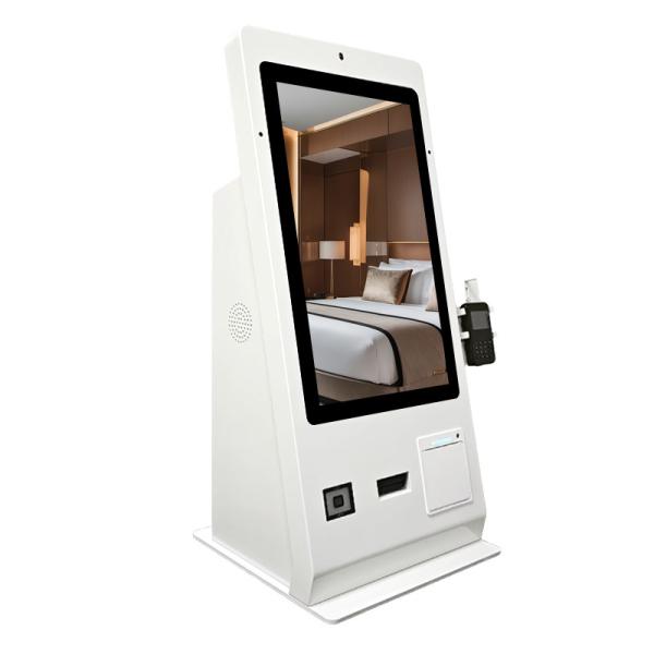 24inch Hotel Reception Desk Card Dispenser Self Check In Out Payment Machine with Camera