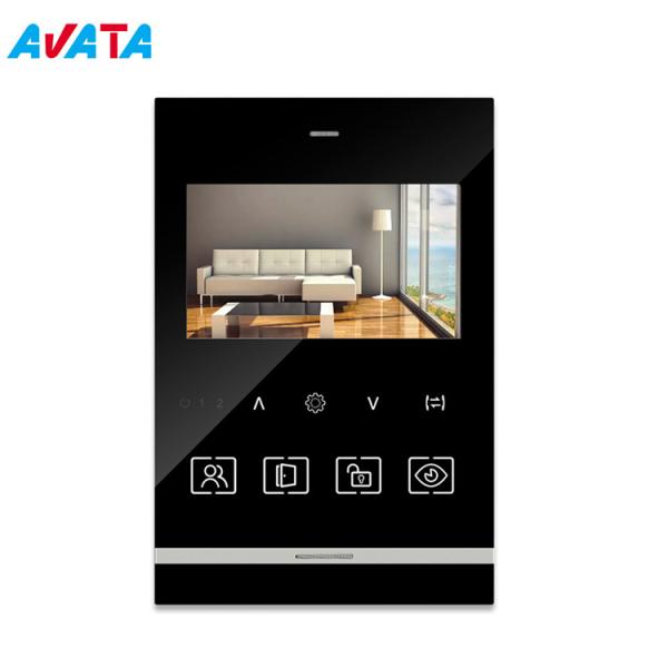 Slim 4.3 Inches Doorbell Interphone Intercom Video Doorphone with Touch Button