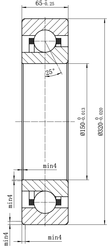 MEGE 7330AC (46330) P4 Angular contact bearing