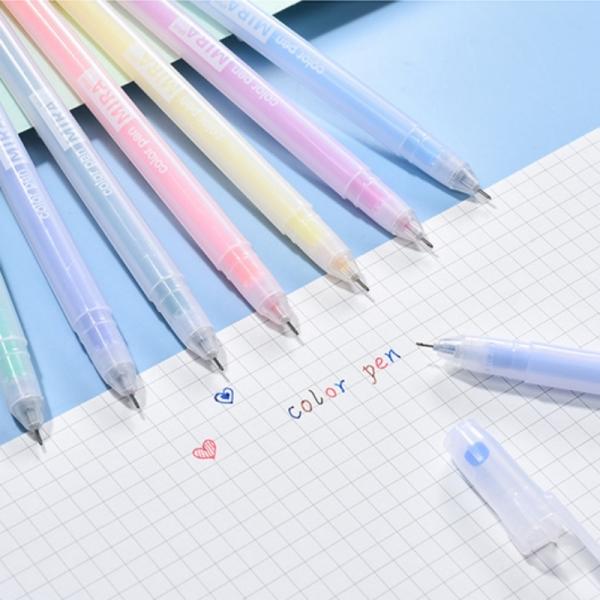 Stylo à gel en plastique 0,5 mm avec 12 encres colorées