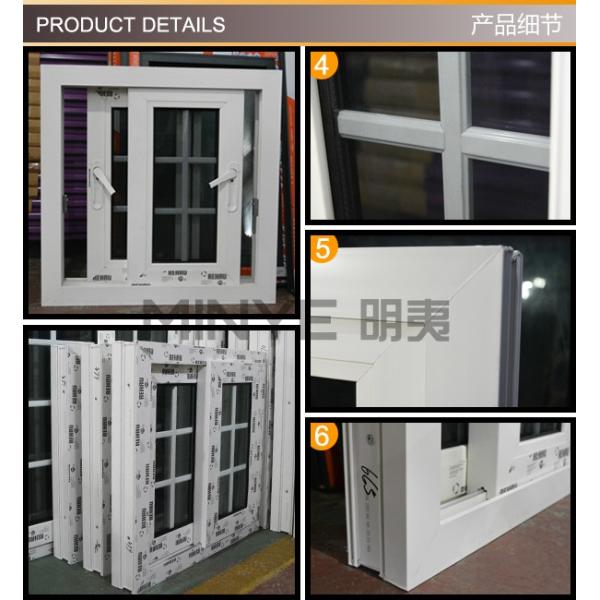 Green German Rehau Profile PVC Windows and Doors with Ass2208 Glazed Certification