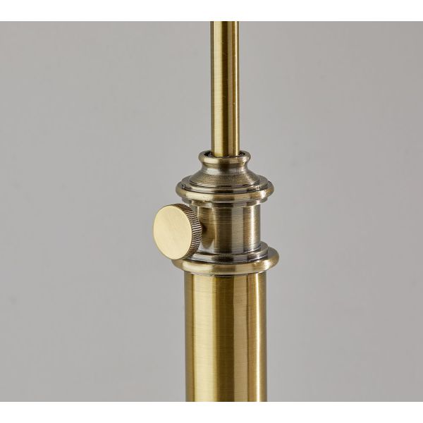 Modern Brass Table Lamp with LED Lighting and Drum Shade for Bedroom Decorative Lighting