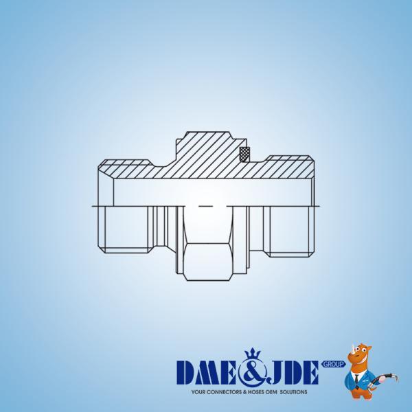Straight Hydraulic Hose Adaptors  Connector BSPP Male 60° Cone BSPP Male With ED Seal