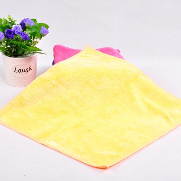 Logo Accepté Laine de corail épaississante serviette sèche rapide pour le nettoyage de la voiture et du bain TOUS les âges