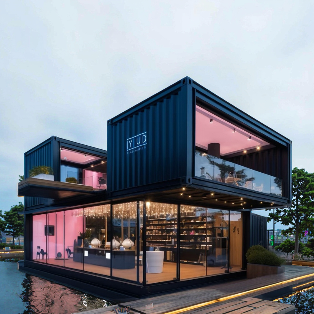 Container House Flat Pack Office School Living Room Bedroom Apartment Durable Sandwich Panel Steel Material Versatile Use