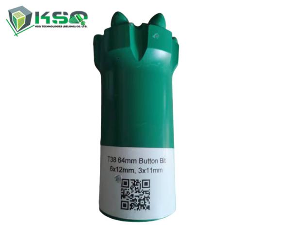 T38 Top Hammer Button Drill Bits 64mm Diameter For Mining Quarry Project