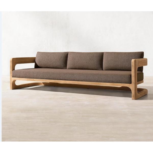 Customized Outdoor Courtyard Villa Teak Wood Table And Sofa Set For Garden Leisure