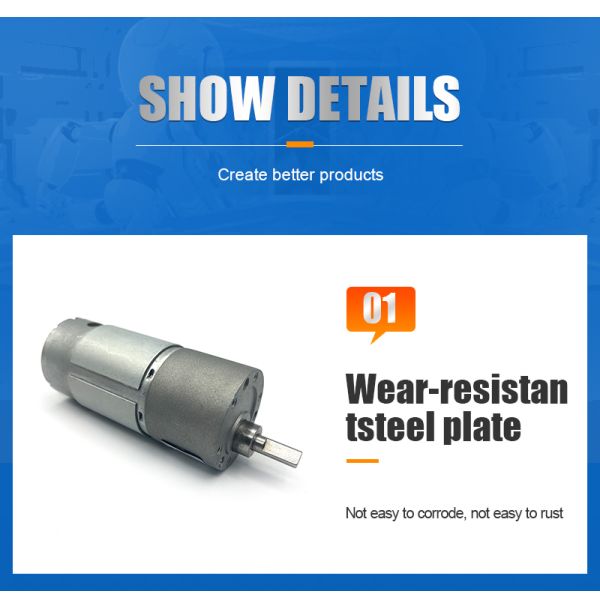 FT-37RGM555 12V DC Spur Gear Motor For Blackboard Eraser Cleaner