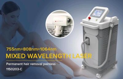 2018 hot sale  three wavelengths 755nm/ 808nm/ 1064nm diode laser painless hair removal system