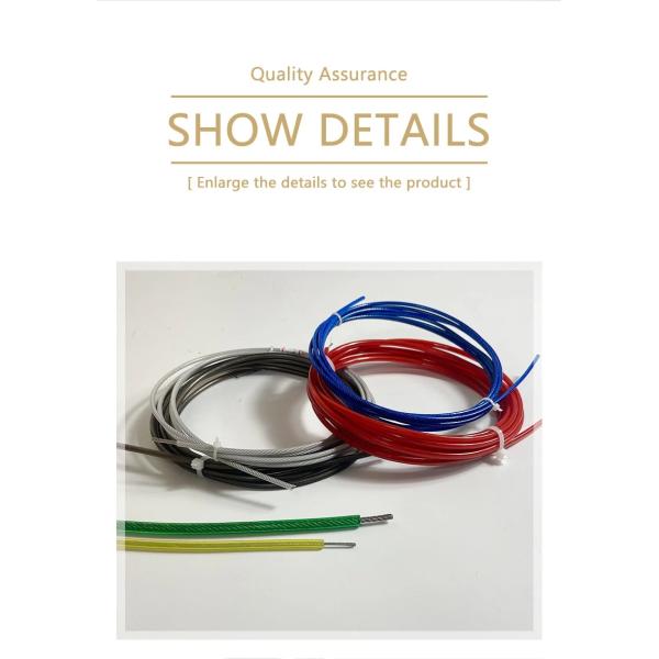 7*7 Construction Stainless Steel TPU PVC Wire Rope for Non-Alloy Applications at in AiSi Standard