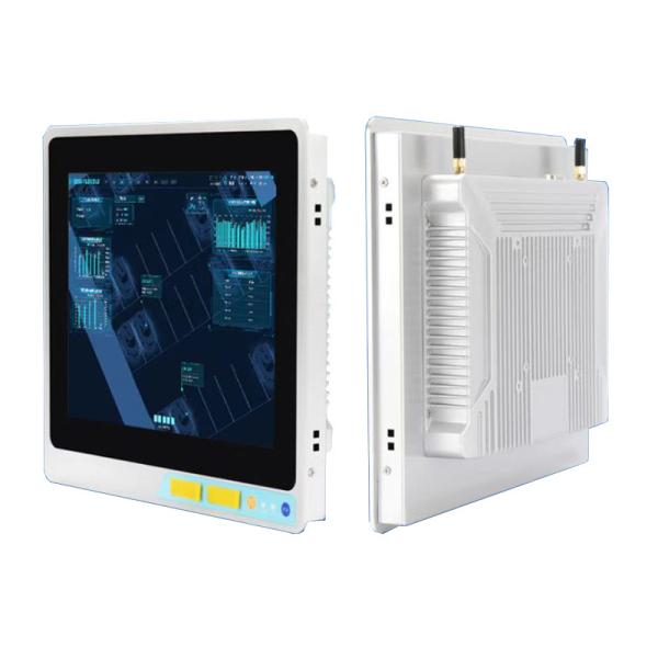 Monitor táctil industrial de 15 pulgadas con pantalla de alto brillo, amplio rango de temperatura, entrada VGA HD-MI, tipo de computadora integrada