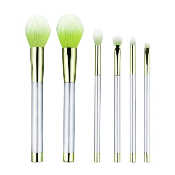Green Eco Friendly Makeup Brush Set Soft Bristle Plastic Professional Eye Makeup Brush Set