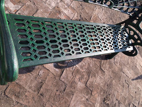 Outdoor Furniture Moose Metal Park Benches , Cast Iron Garden Chairs For Park