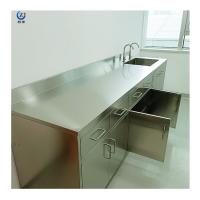 Banco de laboratório de aço inoxidável Prata de design moderno resistência à corrosão anti-ferrugem para pesquisa