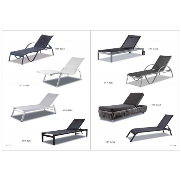 Swimming Pool Chaise Leisure Beach Daybed Aluminum Outdoor Furniture Sun Lounge Chair
