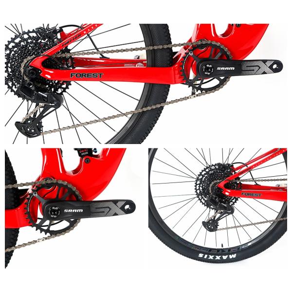 Lightweight Daul Suspension Carbon Fiber Mountain Bike With SRAM SX 12S