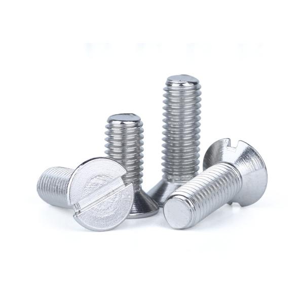 18-8 Slotted Flat Head Machine Screw M2.5 DIN 963 With Stainless Steel Material