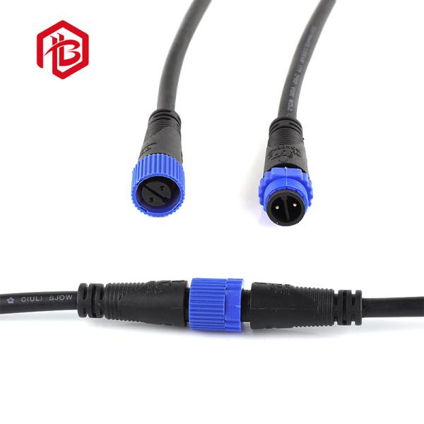 Conector de cabo à prova d'água de 2 a 4 pinos com bloqueio por empurrão e tamanho de fio mínimo OD 3,5 mm