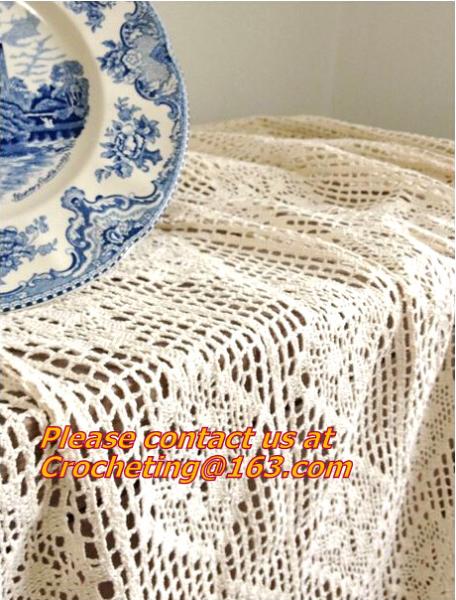 handmade, Crochet Round table clothing - table cover, handmade crochet, blanket, clothes