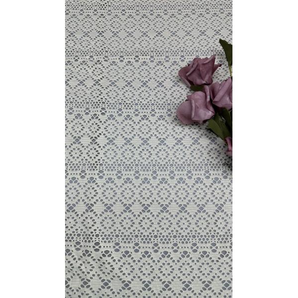 Cotton Embrroidered Fabric  Knitted Hollow-up Luxury For New Collection Gowns