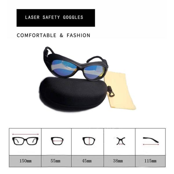 CO2 Laser Safety Goggles Glasses Eyewear Black frame 9900nm-11100nm clear protective glassess