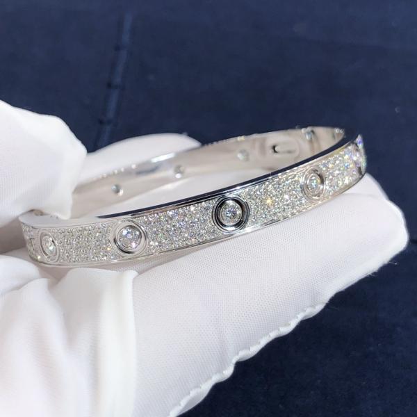Popular Beautiful Gorgeous Factory Made 18k Car Tier Yellow/White/Rose Gold And Natural Diamonds LOVE Bracelet