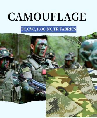 SCCM Cotton Polycotton Camouflage Print Fabric OEM ODM