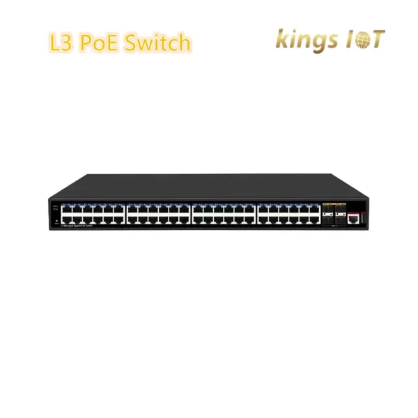 52 Port L3 Managed Poe Switch with 10g Uplink Ports and High Speed Network IC and The Most Stable Poe Chips