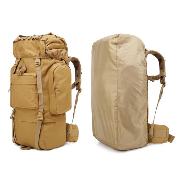 Big 65L Molle Hiking Internal Frame Backpacks with Rain Cover for Outdoor