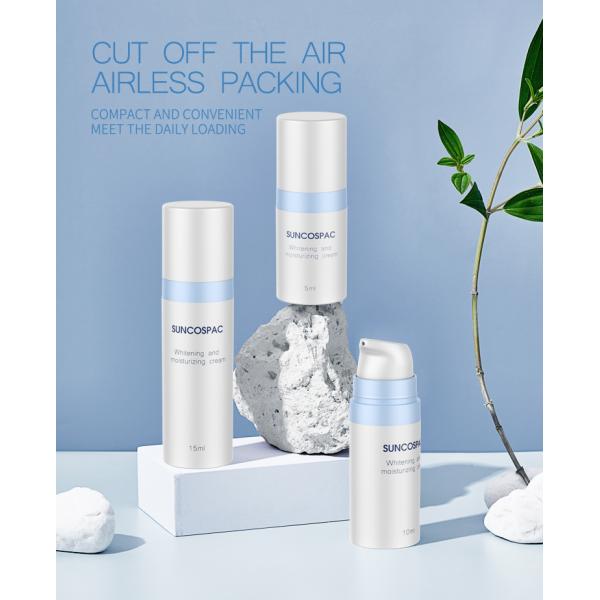 Amostra cosmética branca que empacota Mini Cosmetic Bottle 5g 10g 15g