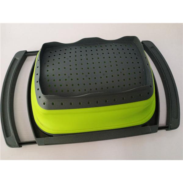 Cooking Drain Basket Silicone Kitchen Tools For Washing Vegetable / Fruit