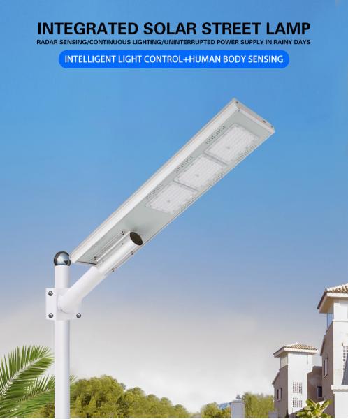A rua de alumínio da lente solar ilumina 3 cabeças 150W 900x220x50mm