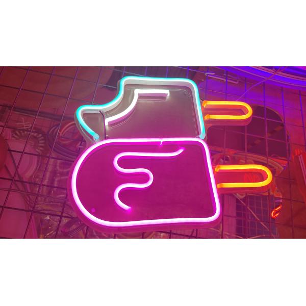 Popsicle AC240V Dimmable Neon Sign Ice Cream Stick No Fragile