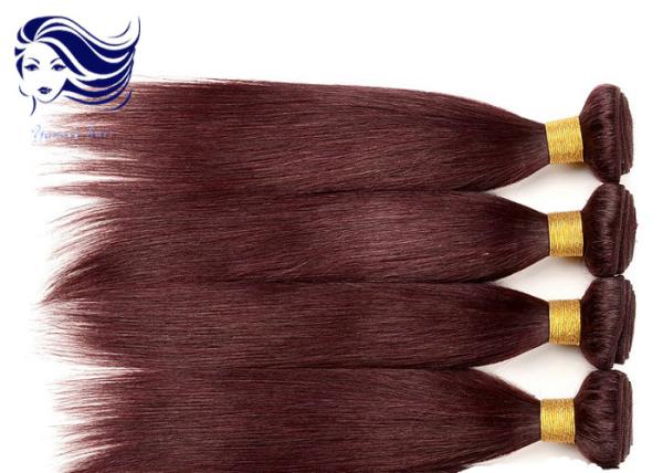 Weave brasileiro em linha reta colorido vermelho do cabelo de Remy das extensões do cabelo humano