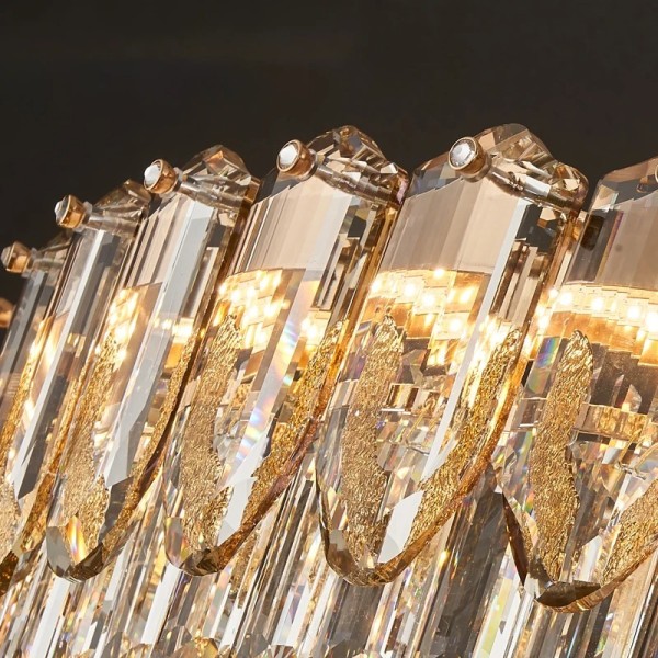 Led Light Bedroom Lamps Ceiling Modern Luxury Crystal Lamp Villa Living Room Pendant Light (WH-CY-270)