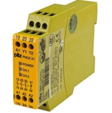 Relais de sécurité d'arrêt d'urgence Pilz PNOZ X3, 24 V dc, 230 V ac, double canal, 3 contacts de sécurité