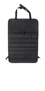 Universal Tactical Seat ​Back Organizer Vehicle Molle Panel Organizer Storage Bag With Detachable Molle Pouch