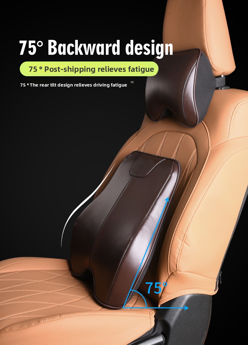 For Suzuki Jimny Interior Modification Neck Pillow Car Backrest Lumbar Support Cushion in Leather for Jimny
